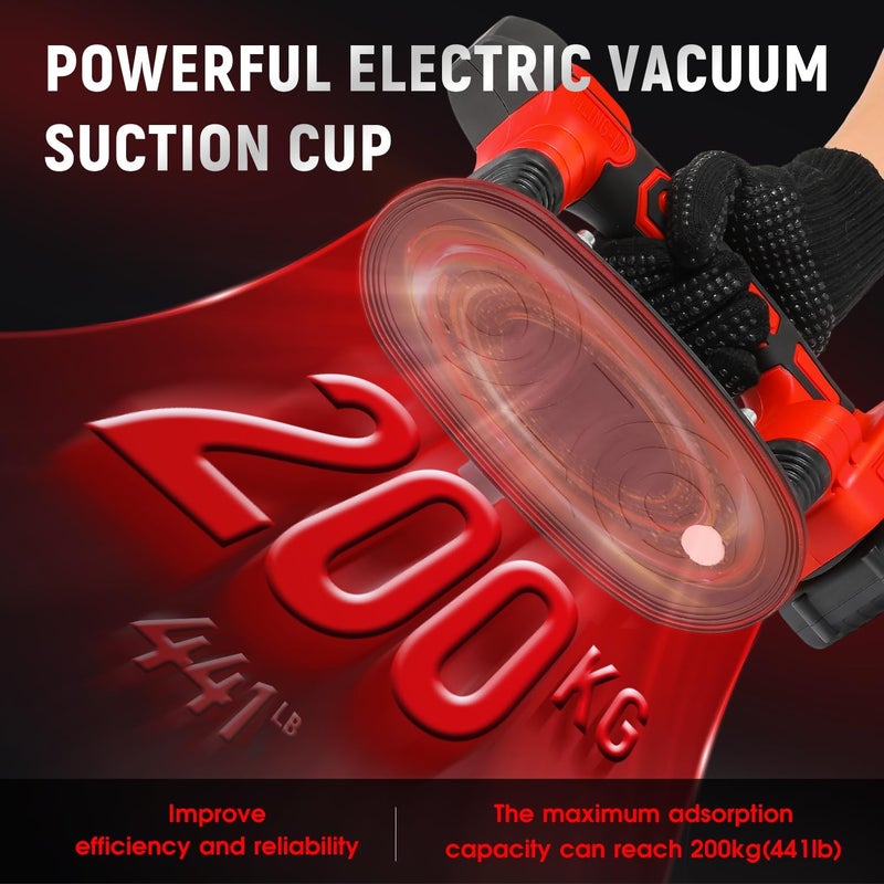 Antstone Tile Vibration Tool 220mm Suction Cup 441lbs/200kg Adsorption Handheld Tile Installation Leveling Machine Tile Vibrator Tool for Tiling Leveling Laying Max.20000r/Min 9 Speeds - Image 3
